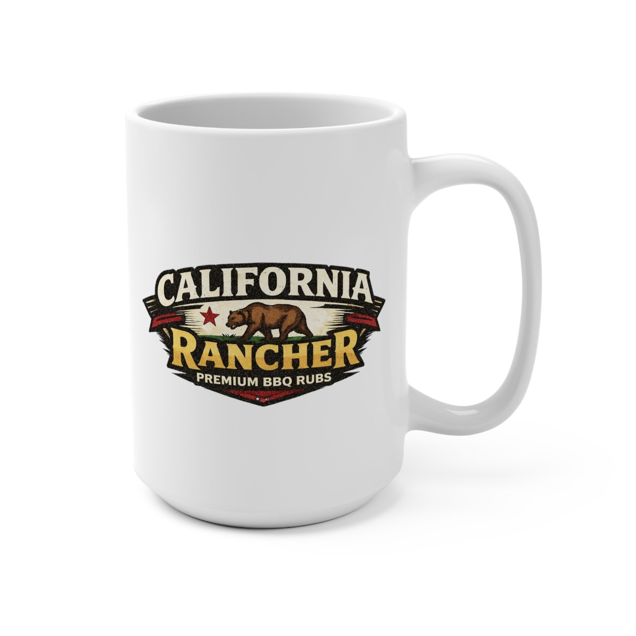 California Rancher 15oz Mug – Premium BBQ Rubs Logo Coffee Cup
